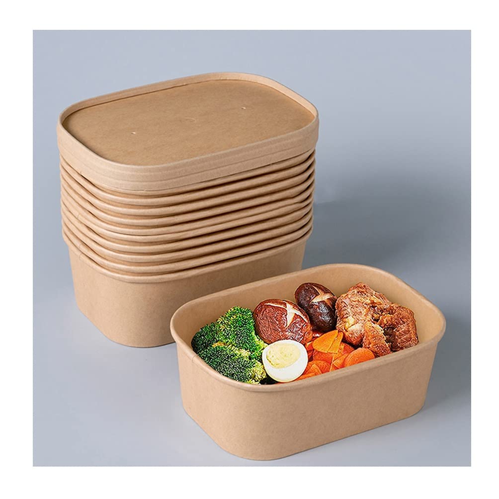 Contenitori Alimenti Contenitori Di Preparazione Del Pasto, Estrarre Il Contenitore Del Cibo Con Coperchio, Congelatore A Microonde Cassaforte Alimentare Contenitori Contenitori Bento Box, 50 Confezio