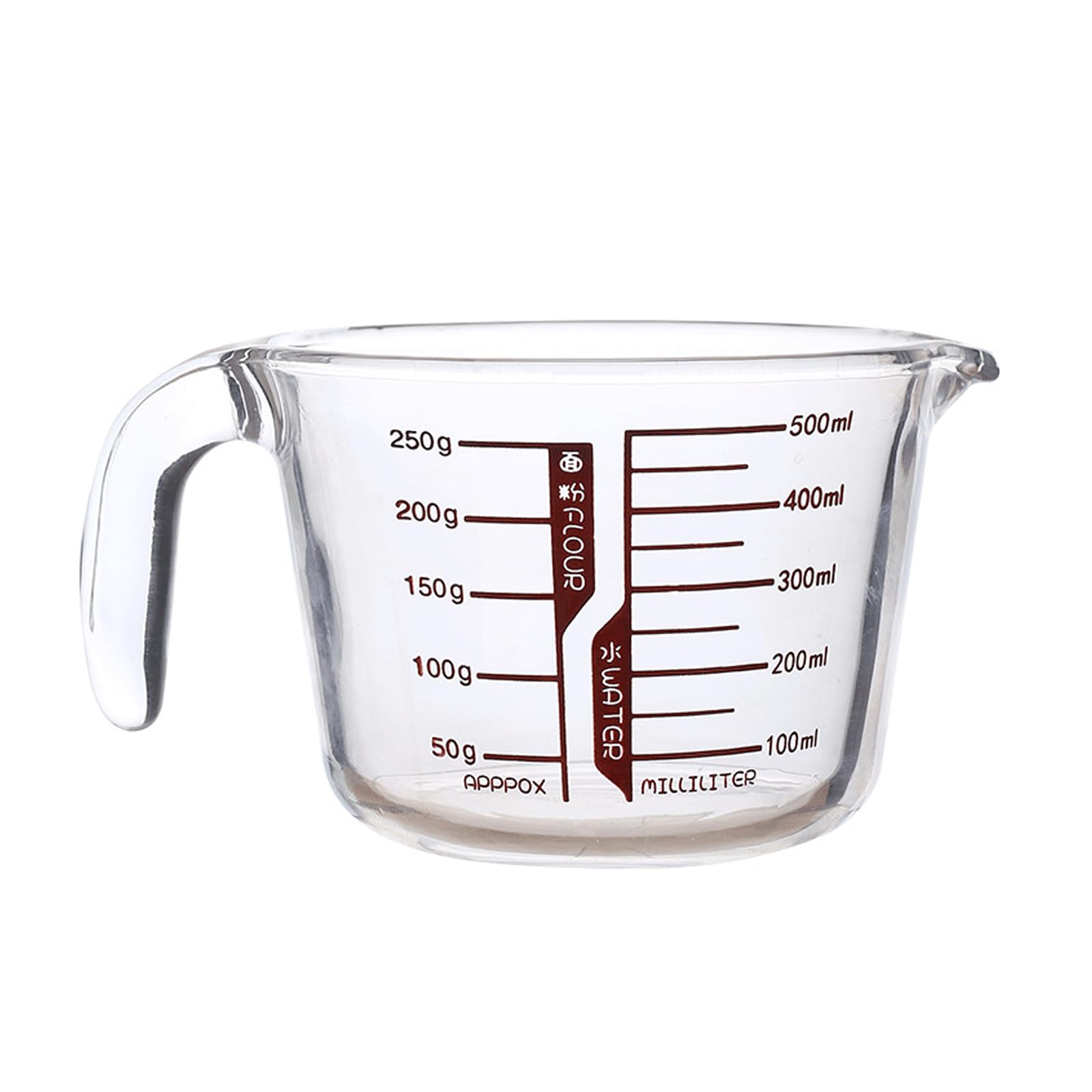 MALSSE Glass Measuring Cup with Exact Markings for Baking Cooking Mixing Large Capacity Large Capacity Glass Measuring Cup with Accurate Scale Ideal