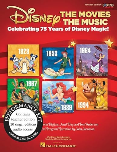 Disney: The Movies, The Music - Celebrating 75 Years of Disney Magic! Songbook | Elementary Choir Performance Sheet Music with Vocal Parts and Audio | Singing Dancing Classroom Musical Program