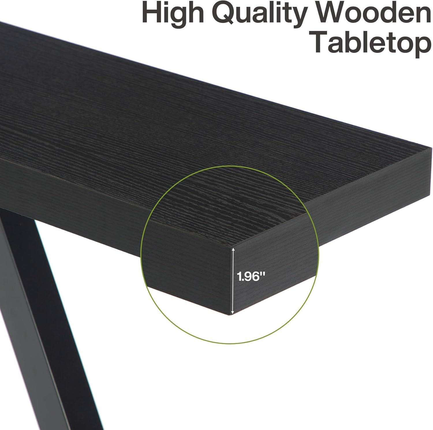 Tribesigns Tavolo consolle stretto da 160 cm (nero)
