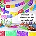 MexFabricSupplies 5 Pk Papel Picado Paper Banners Mexican Party Decorations for Cinco de Mayo, Day of The Dead, Birthdays, Mexican Flags, Taco Party 60 ft