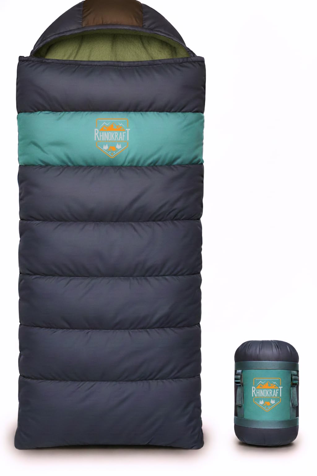 Ultra-Light Zero Degree Envelope Sleeping Bag for Adults for Mild to Harsh Winter, Portable with Compression Sack for Camping, Trekking, Hiking and Outdoor Activities