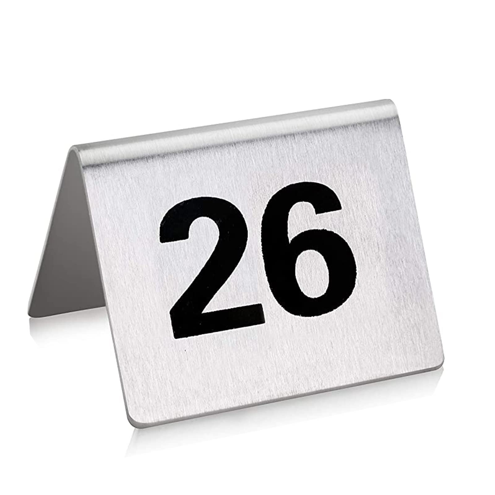 Tarjetas numéricas Etiquetas numéricas de metal Números de mesa Ciclo usado, Números negros de doble cara, Número 1-100 1-50, Perfecto para restaurantes, establecimientos y eventos especiales (1 a 1