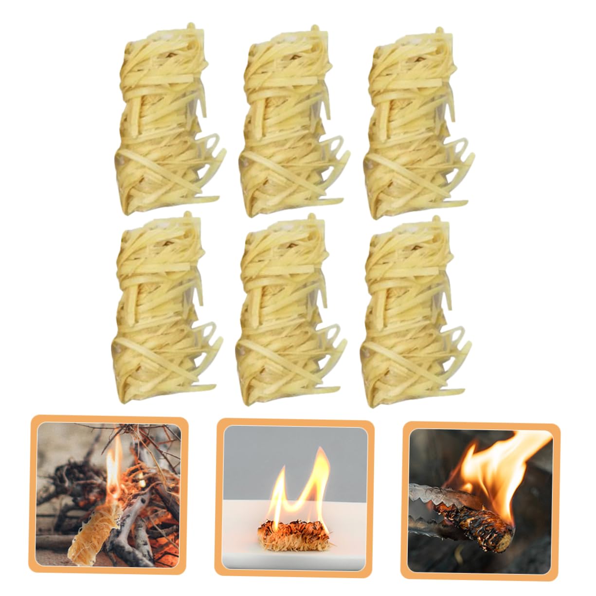 Abaodam Firelighters 32 Pack Natural Starters for Outdoor Activities Compact Portable