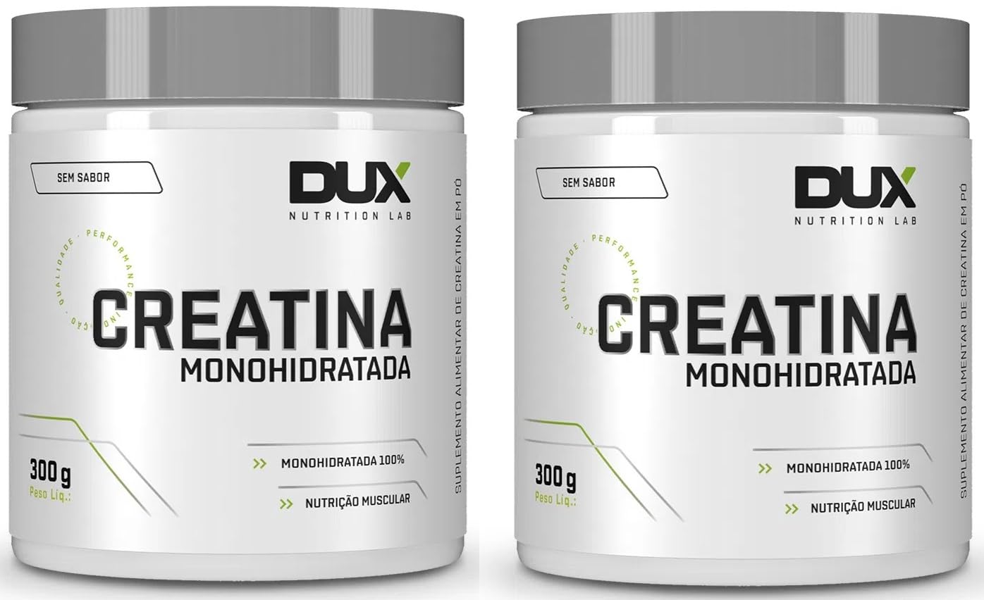 Combo 2x DUX Creatina Monohidratada Pote 300G Dux Nutrition + Coqueteleira em promoção! Veja a oferta e mais achadinhos de Vitaminas & Suplementos 3 Hoje é o melhor dia para comprar Combo 2x DUX Creatina Monohidratada Pote 300G Dux Nutrition + Coqueteleira com aquele preço maroto! Promoção! Aproveite a oferta! 3