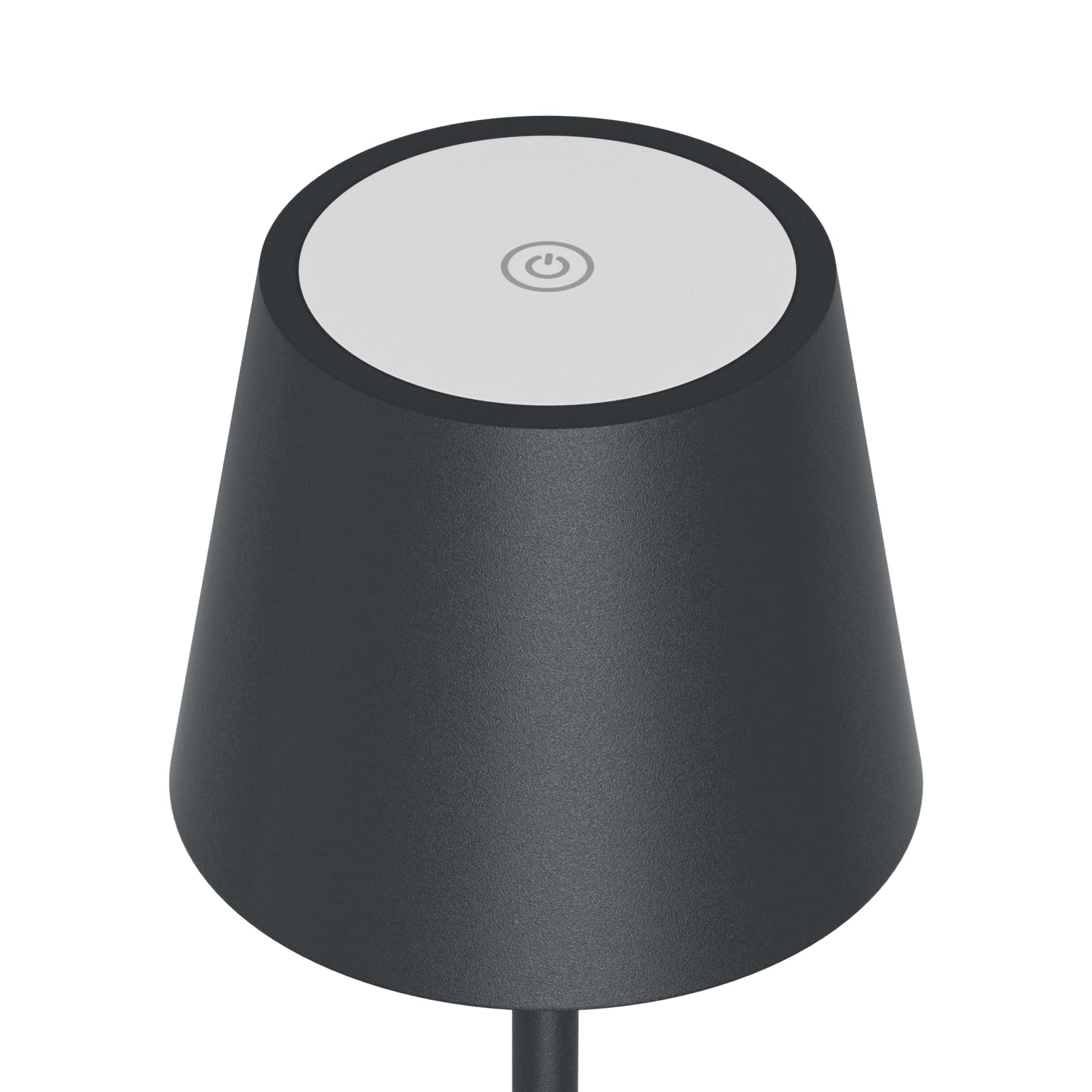 K-Bright 2 Stück LED Dimmbare Akku Tischlampe Kabellose, Wiederaufladbar Warme Lichtfarbe 3000K+RGB Tischleuchte mit USB-C, Aluminium, IP54 Wasserdichte, Anthrazit