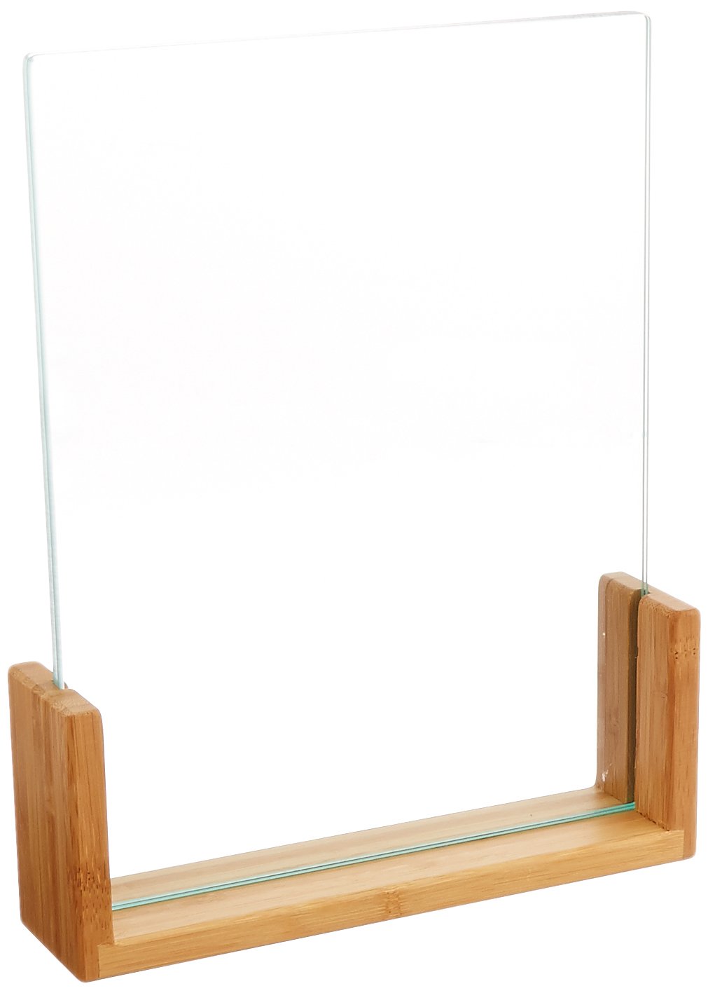 Cal-Mil 1510-811-60 U-Frame Tabletop Cardholder, 9" Width x 1.5" Depth x 12" Height, Bamboo