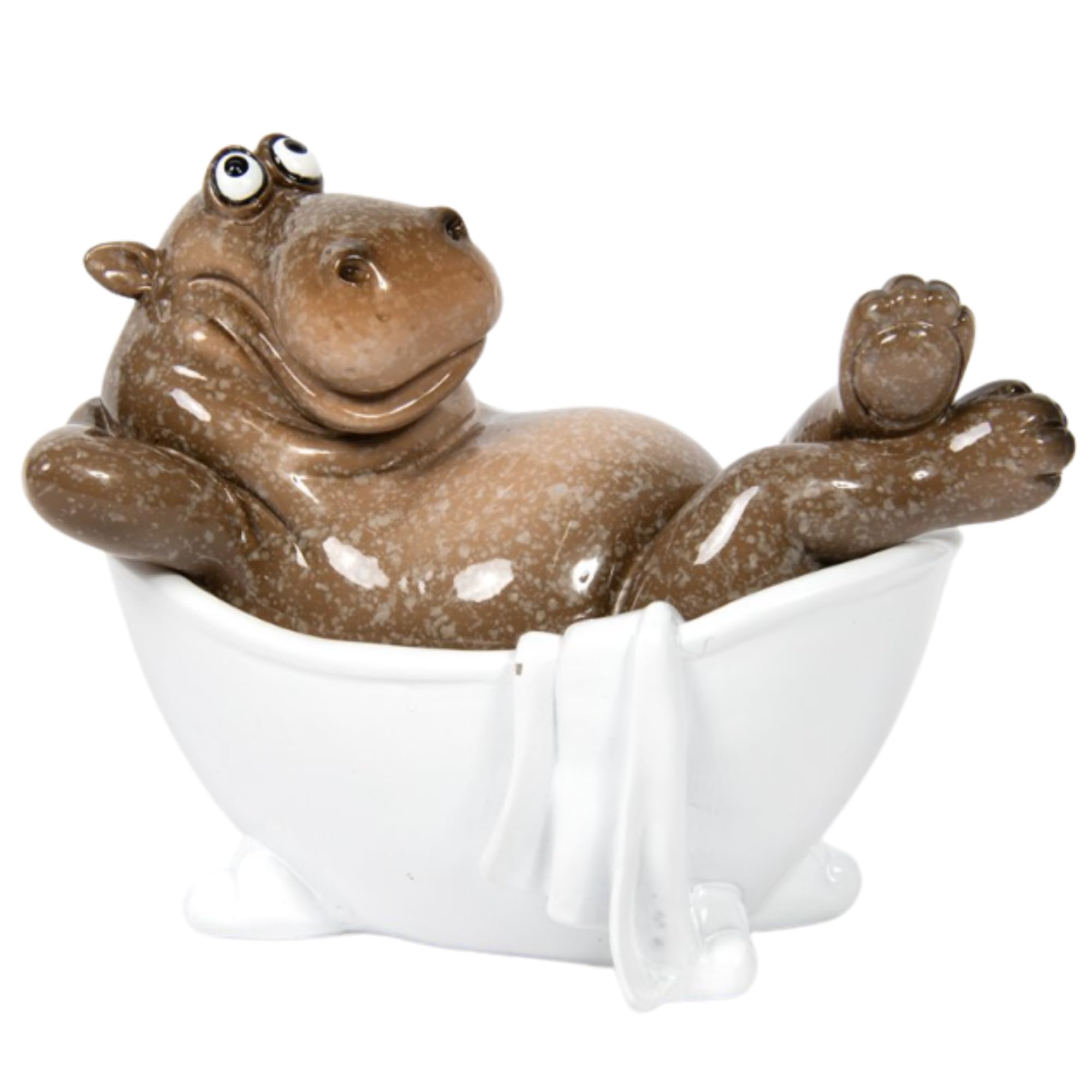 Lesser & Pavey Novelty Figurines Hippo Bathtime Home Decor Figurines & Ornaments For Home & Office | Decorative Home Accessories Statues For Indoor & Outdoor | Lovely Gifts for Women & Men