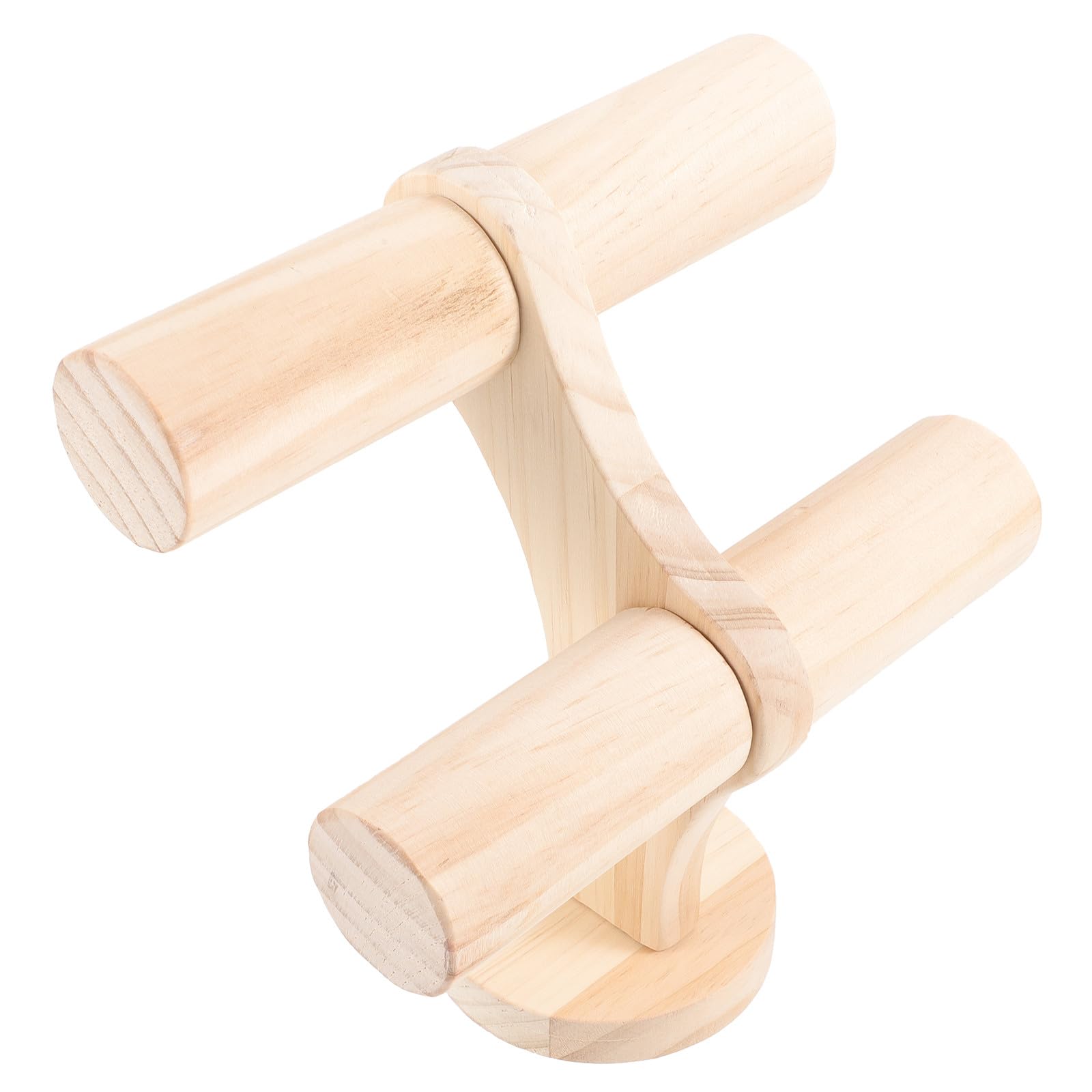 Housoutil Expositor Caqui de 2 Pulseras de Madera de Niveles Color