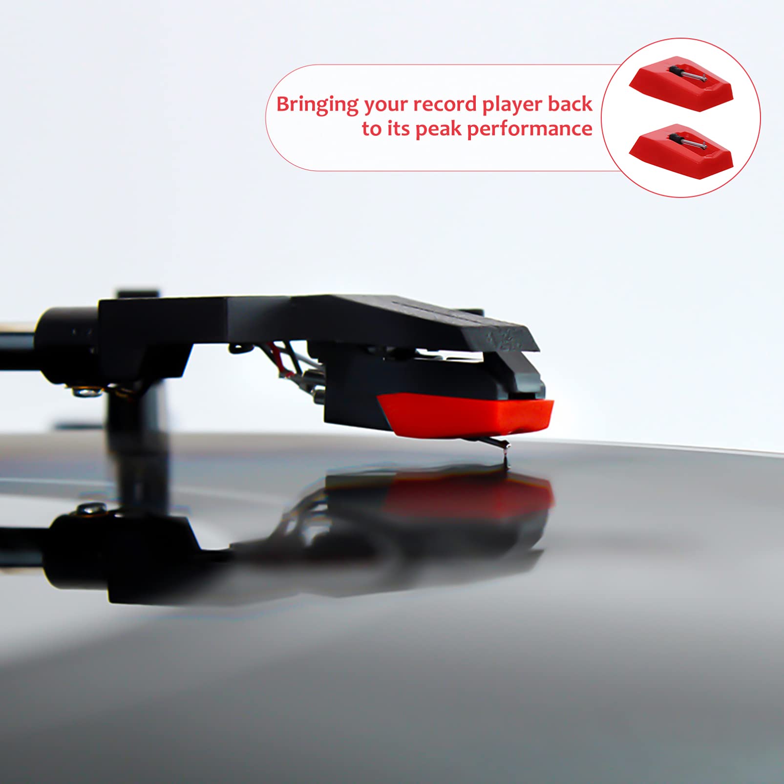 ERINGOGO 2Pcs Replacement Stylus Needles for Vinyl Record Player Turntable Needles for Phonographs Lightweight and Easy to Install Tone