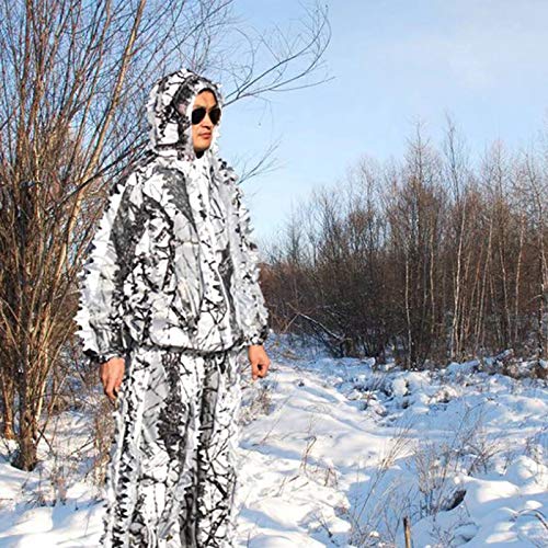 image for lahomia Camouflage Hooded Elastic Wasit Pants Jacket Ghillie Suits Clo