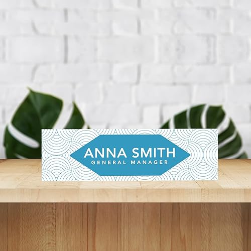 Vista 83 de Andaz Press Placa de nombre de escritorio de oficina, diseño floral de melocotón rubor personalizado para el hogar, escritorio, profesor, jefe