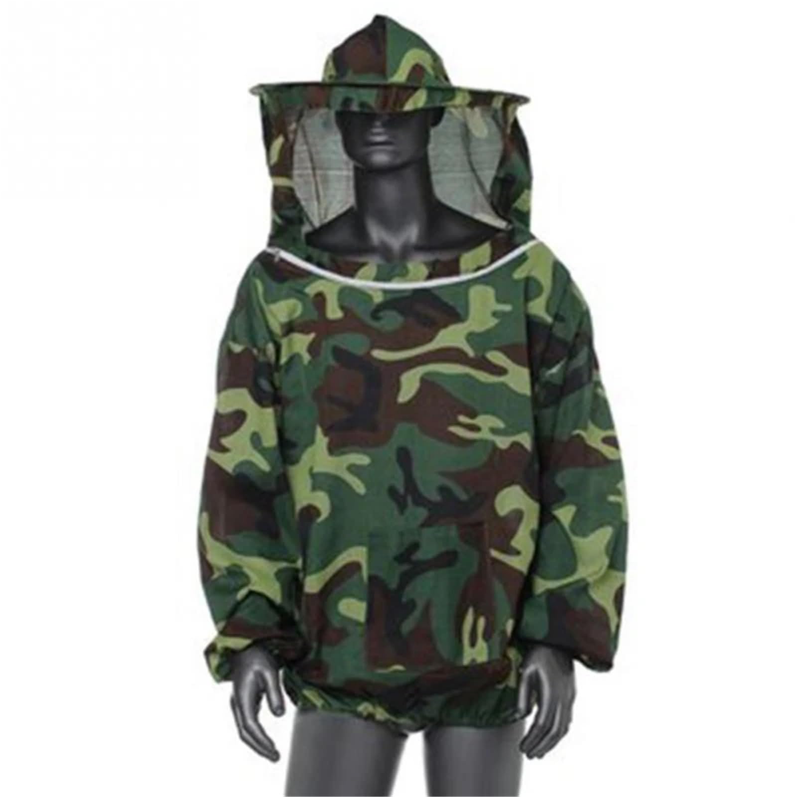 Traje De Abeja Traje de apicultura plegable con abertura, ropa protectora, chaqueta, velo, traje con cremallera, a prueba de abejas y sombrero.(Color 1)