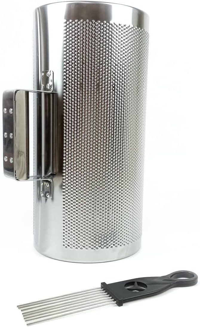 Metal Guiro Percussion Instrument Training Tool with Scraper, Latin Percussion Musical Band Accompaniment (Silver-12X6inch)
