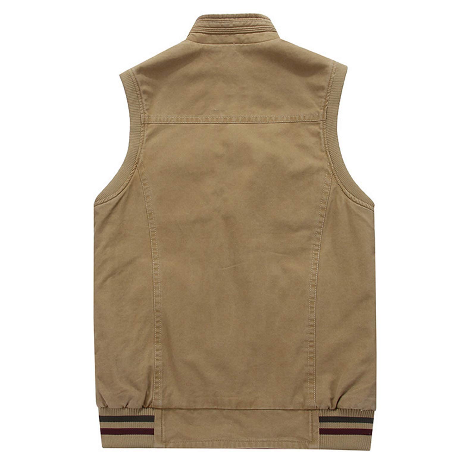 Uomo Multi Pocket Cotone Gilet Giacche Pesca Esterna Gilet Campeggio Capispalla Senza Maniche Viaggio Fotografia Escursionismo Gilet