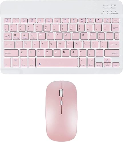 Miniatura 9 de Juego de teclado y mouse inalámbricos inalámbricos recargables con Bluetooth, teclado compacto y portátil ultrafino para