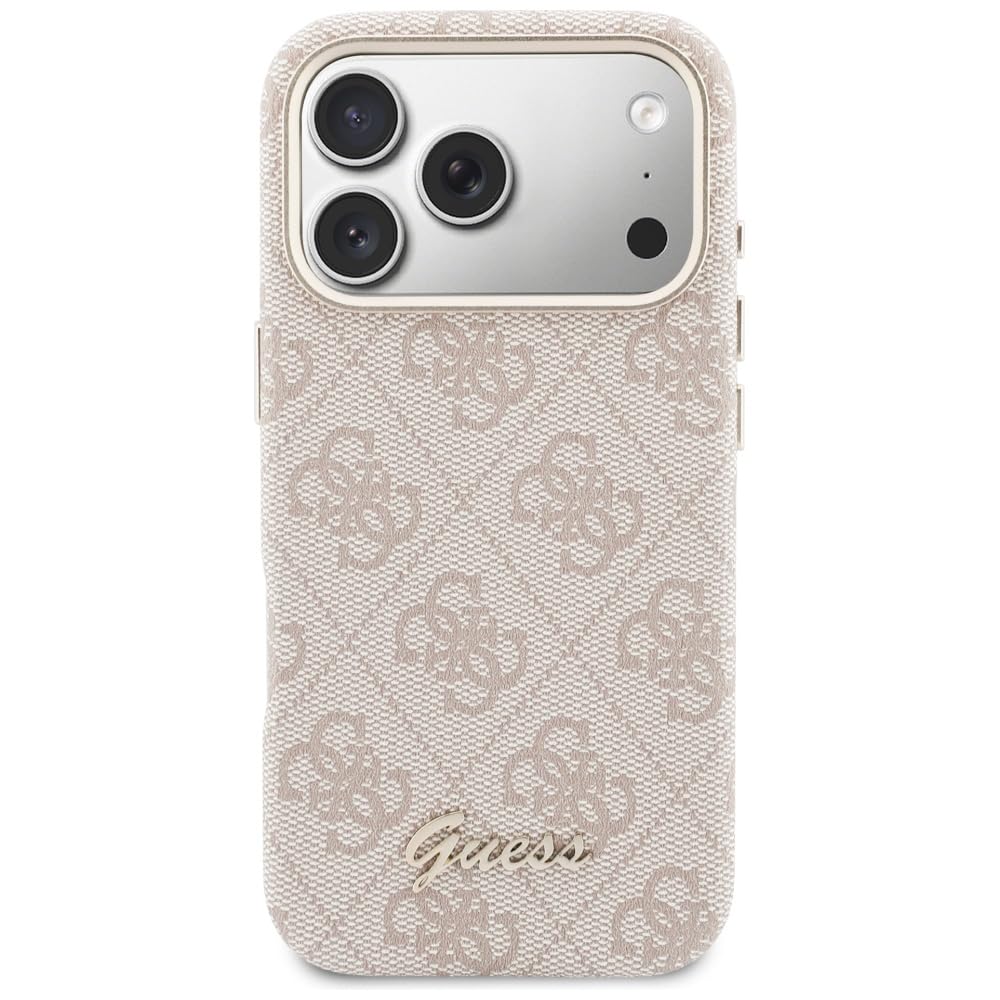 CG MOBILE Guess 4G Script etui kompatybilne z MagSafe do iPhone 17 Pro Max (różowe)