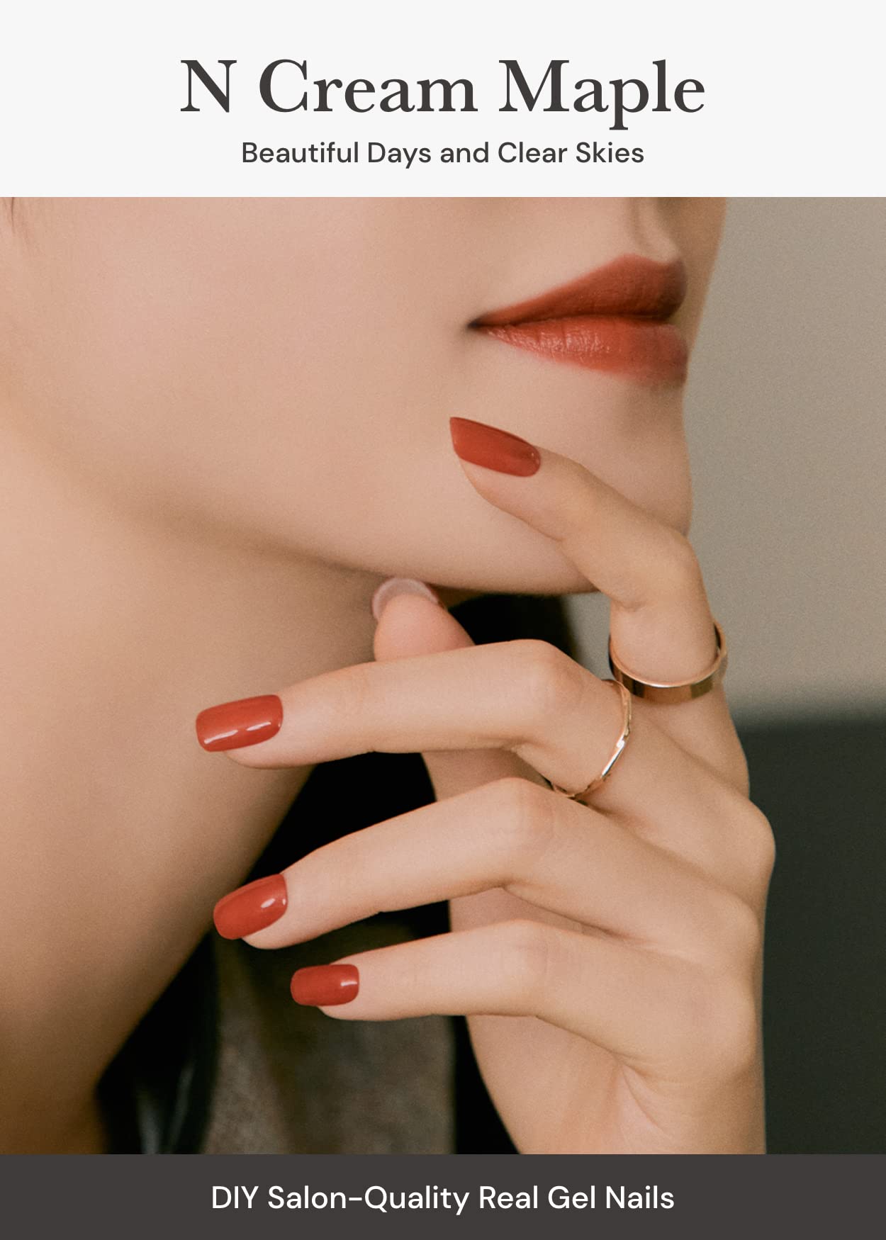ohora Semi Cured Gel Nail Strips (N Cream Maple), Works with Any Nail Lamps, Salon-Quality, Long Lasting - Image 2