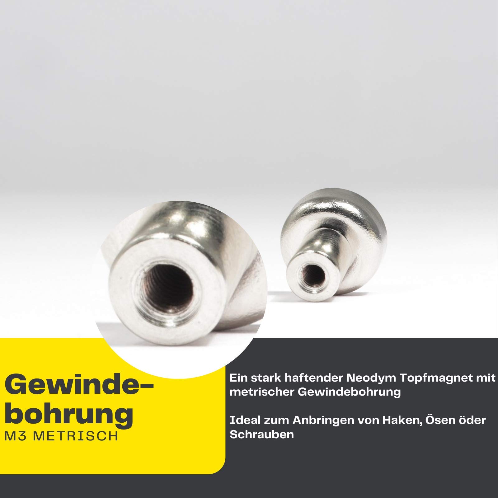 Leikurvo Neodym Magnethaken Extra Stark: 20 Stück Drehbare Neodym Magnet Haken, Extrem Starke