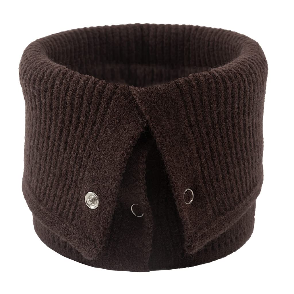 Ldabrye Collar Scarf Neck Warmer With Button Closure Knitted Scarf For Women Wool Scarf Neckerchief Decorative Scarf Neck Warmer