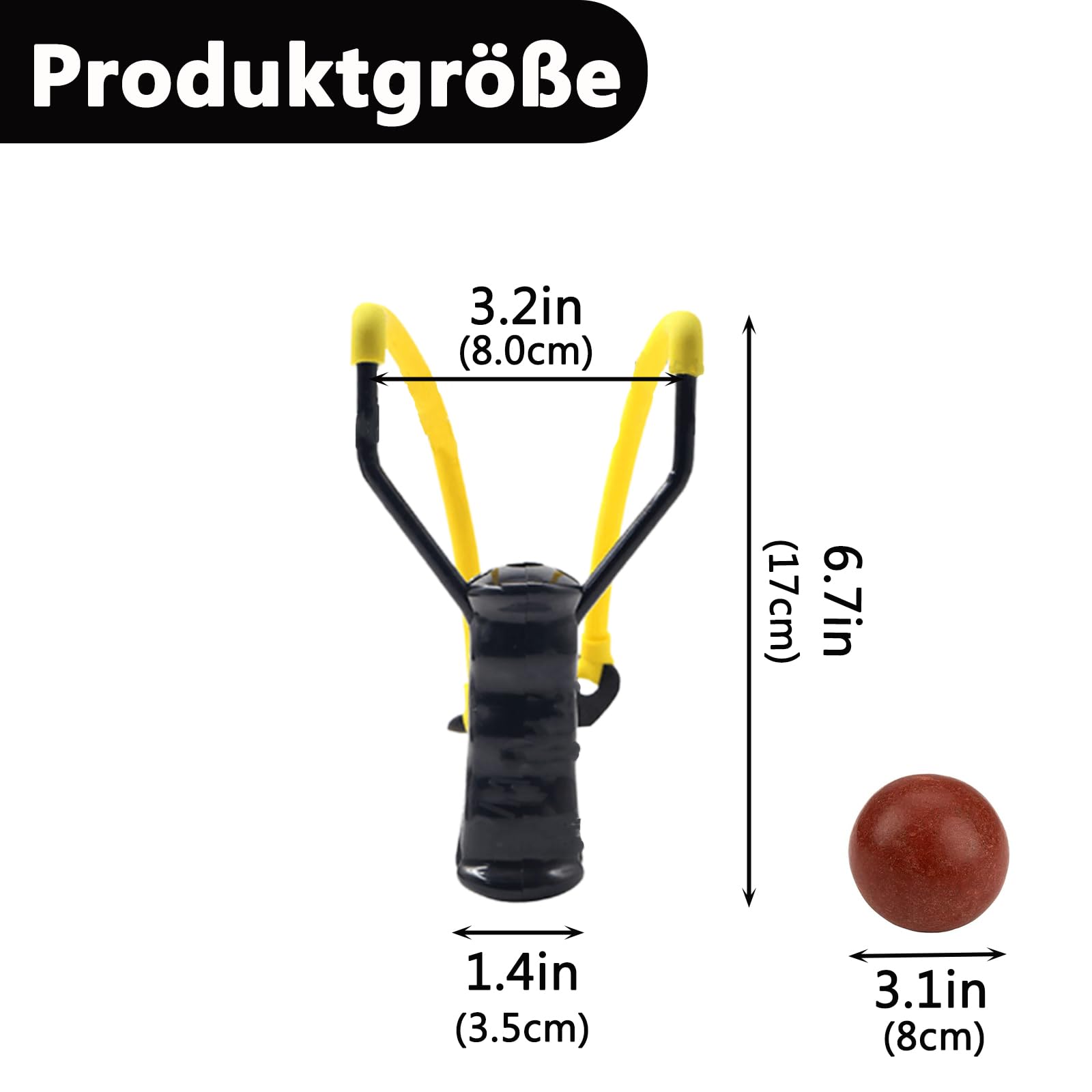 GERUI Schleuder Steinschleuder Zwille Set, inkl Tonkugeln | Schleuder für Outdoor Sportarten, Slingshot für Anfänger sowie Fortgeschrittene,Spielzeug für den Außenbereich