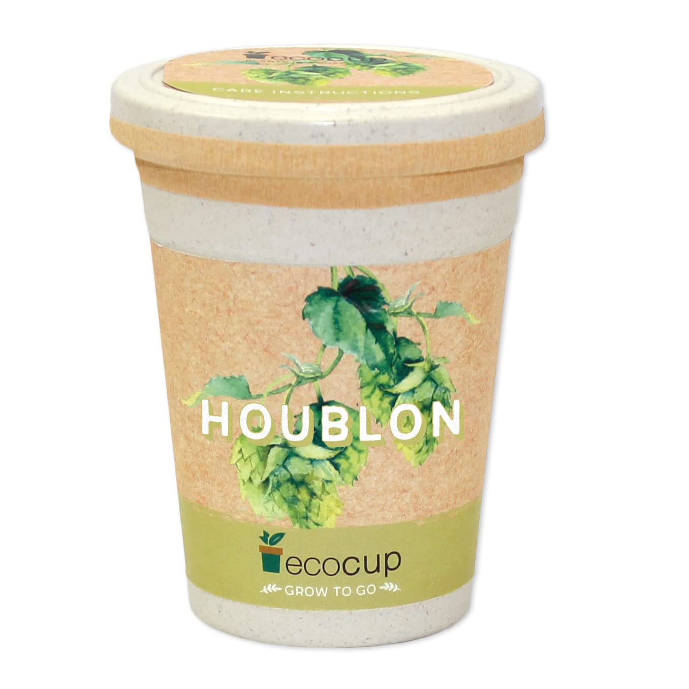 Feel Green Ecocup, Houblon, Idée Cadeau (100% Ecologique), Grow-Your-Own/Kit Prêt-à-Pousser, Plantes Dans Coffee Cup 10 x 8 cm, Produit En Autriche
