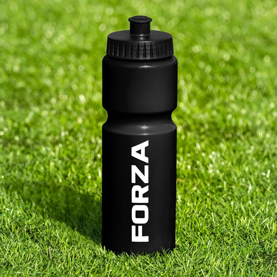 FORZA 750ml Sports Water Bottle | BPA-Free Water Bottles with Durable, Easy-Squeeze Design – Multiple Colours Available (Pack of 1, Black)