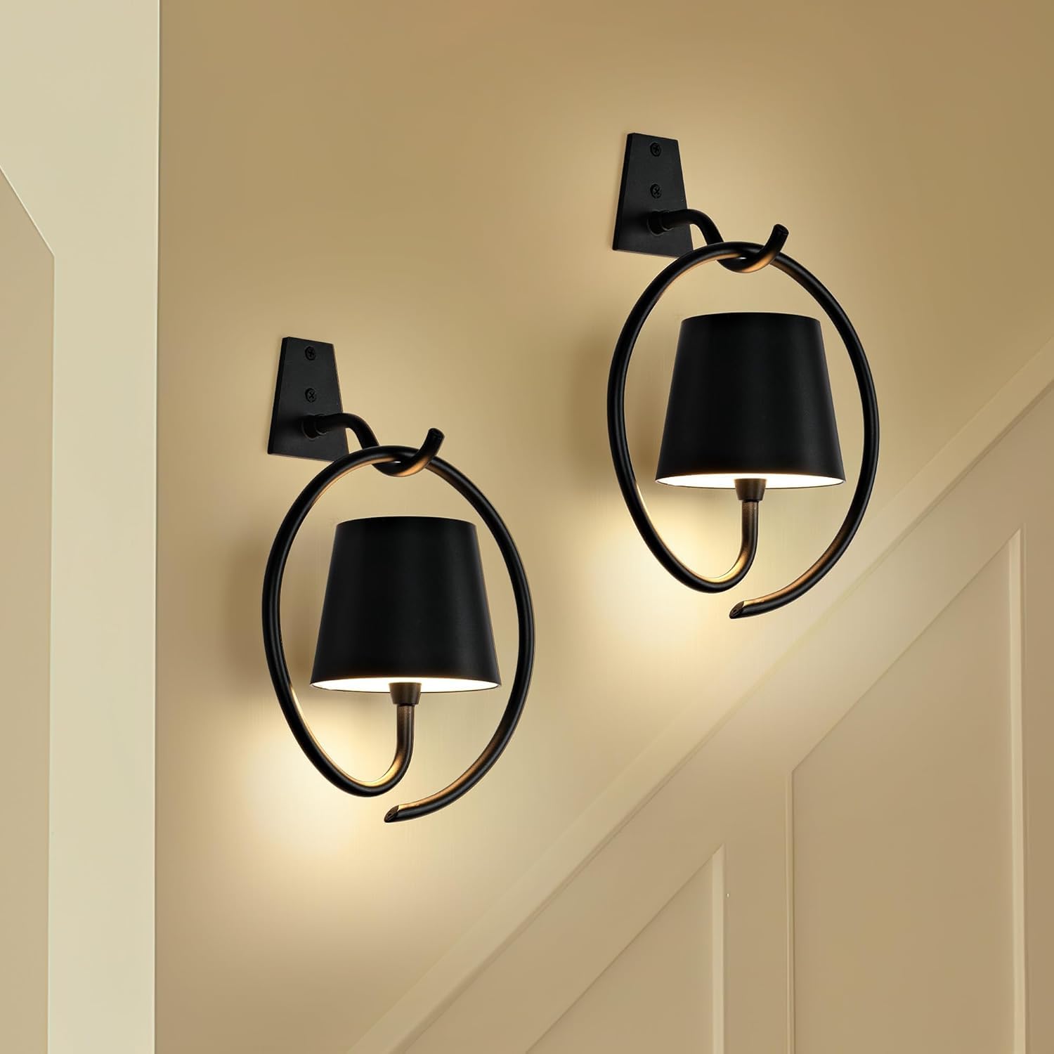 Applique da Parete a Batteria, luci LED Ricaricabili per Interni, luci LED Wireless, lampade LED Impermeabili per Camera da Letto e Soggiorno, Certificazione CE UE.