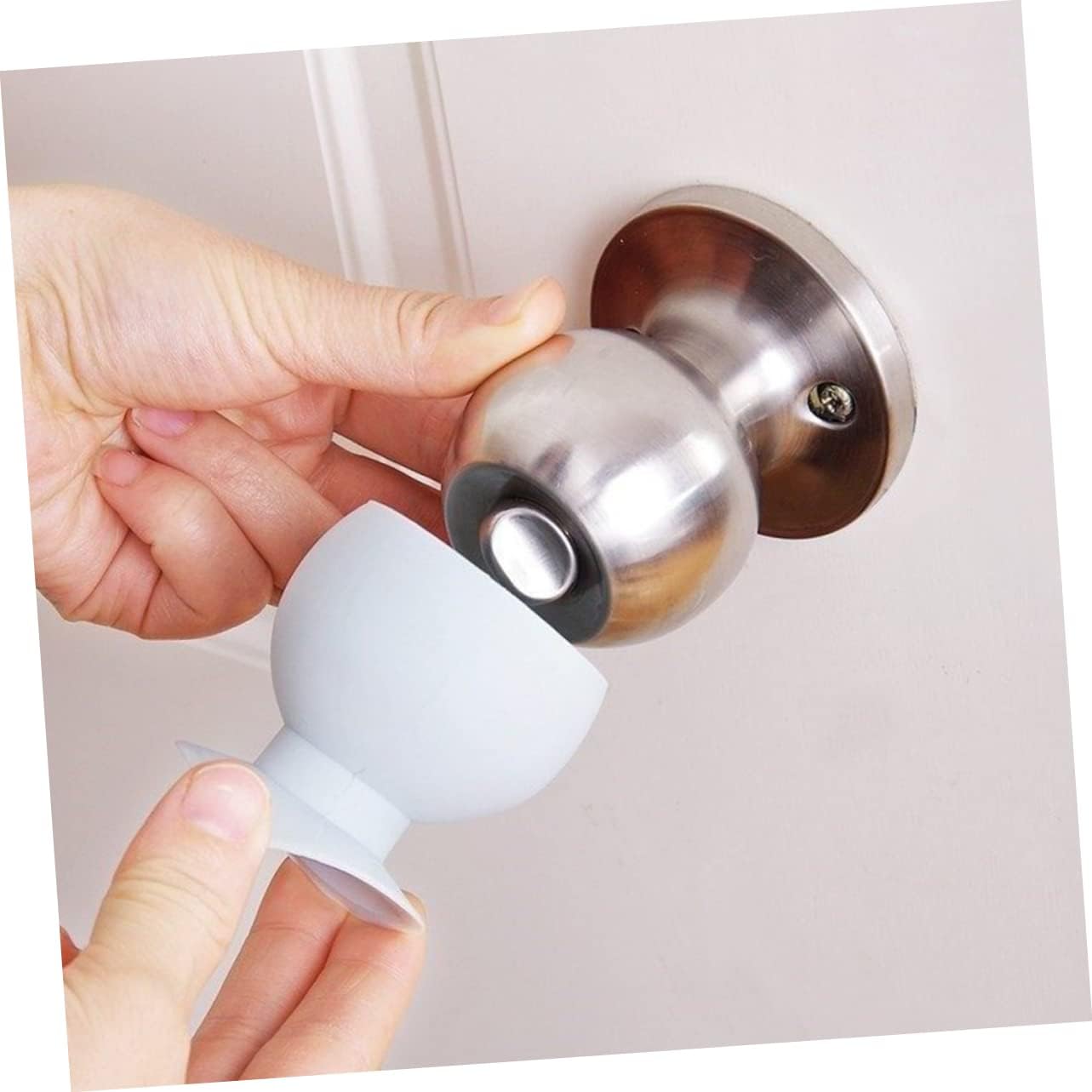 ORFOFE 4pcs Door Handle Protector Collision Door Knob Covers Silicone Pad for Boys and Girls Safety