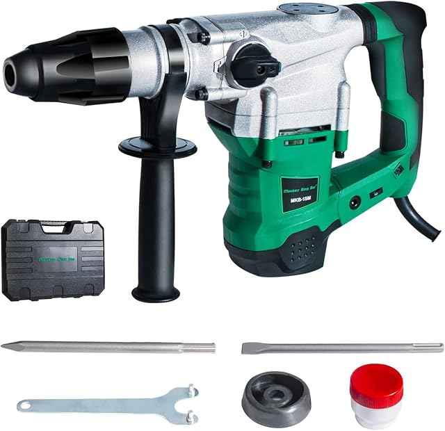 Monkey King Bar-SDS Max Corded Rotary Hammer Rotary 120V 1500W 4200BPM Often Used in Concrete