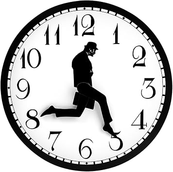 Ministry of Silly Walks Clock - Funny Modern Silent Wall Watch Clock for Hotel, Living Room DecorSize9.84 inches