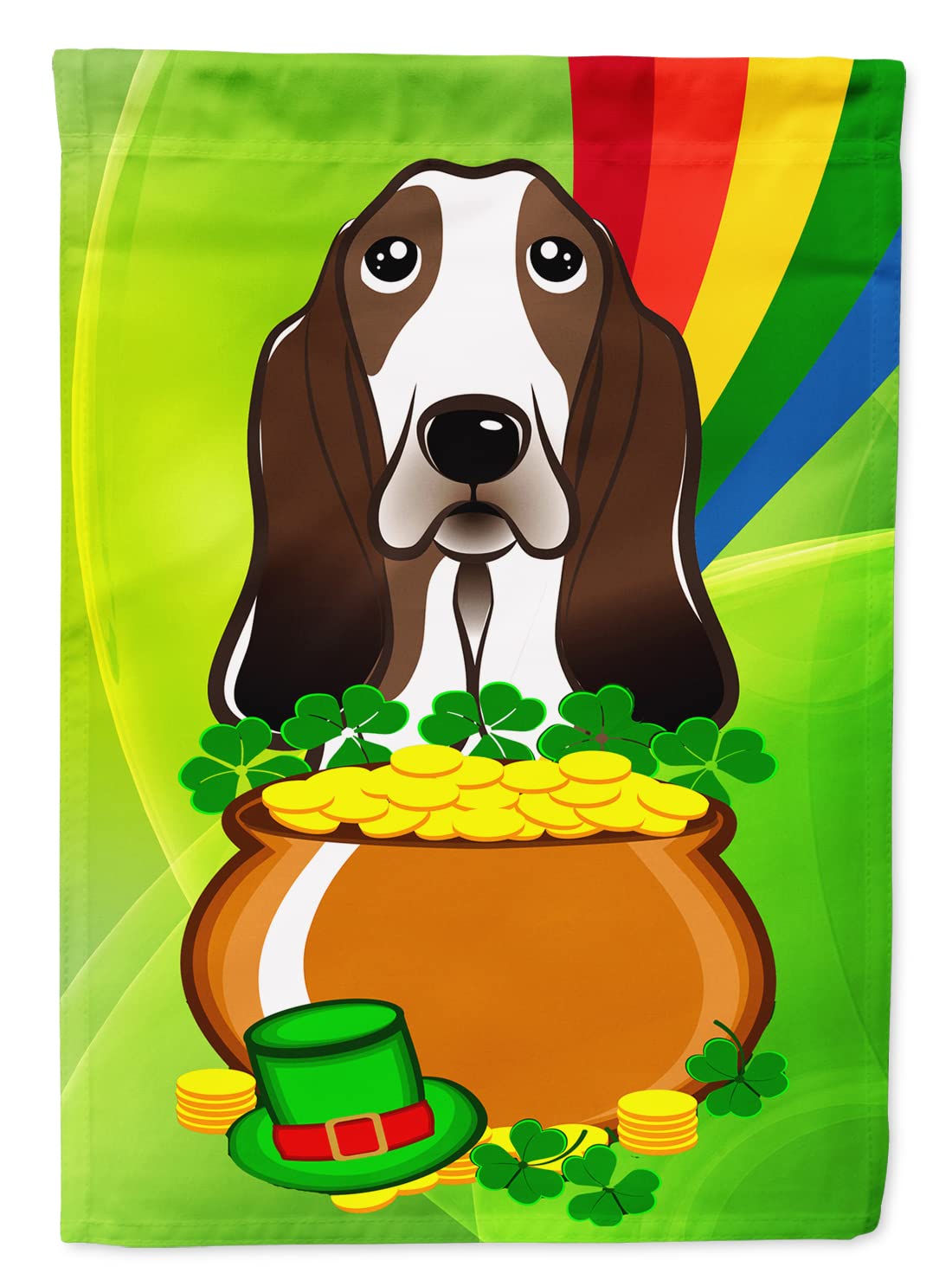 Drapeau de jardin Basset Hound Caroline's Treasures BB1987GF multicolore pour la Saint-Patrick