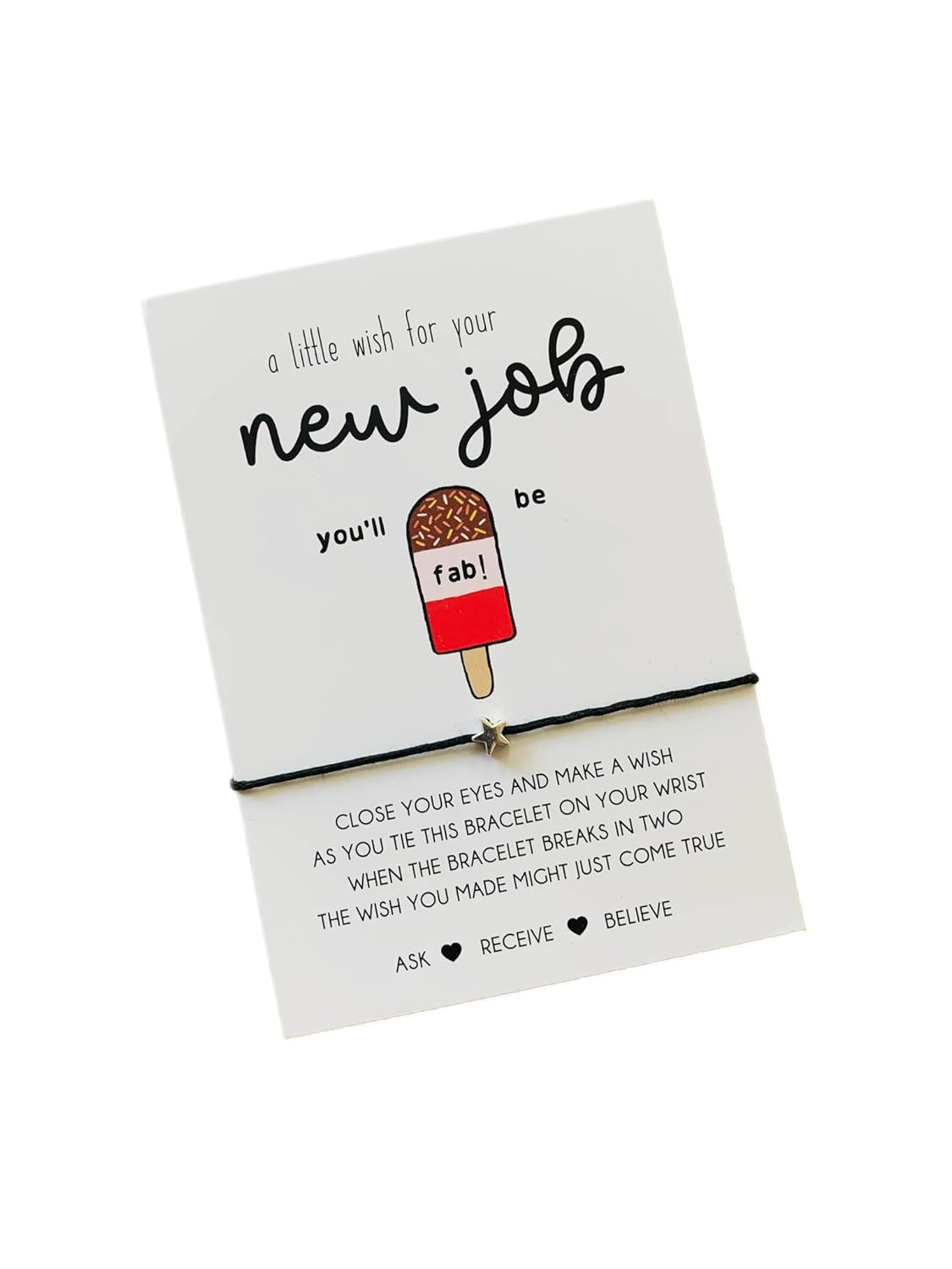 Good luck in your new job wish string bracelet Gift to say good luck