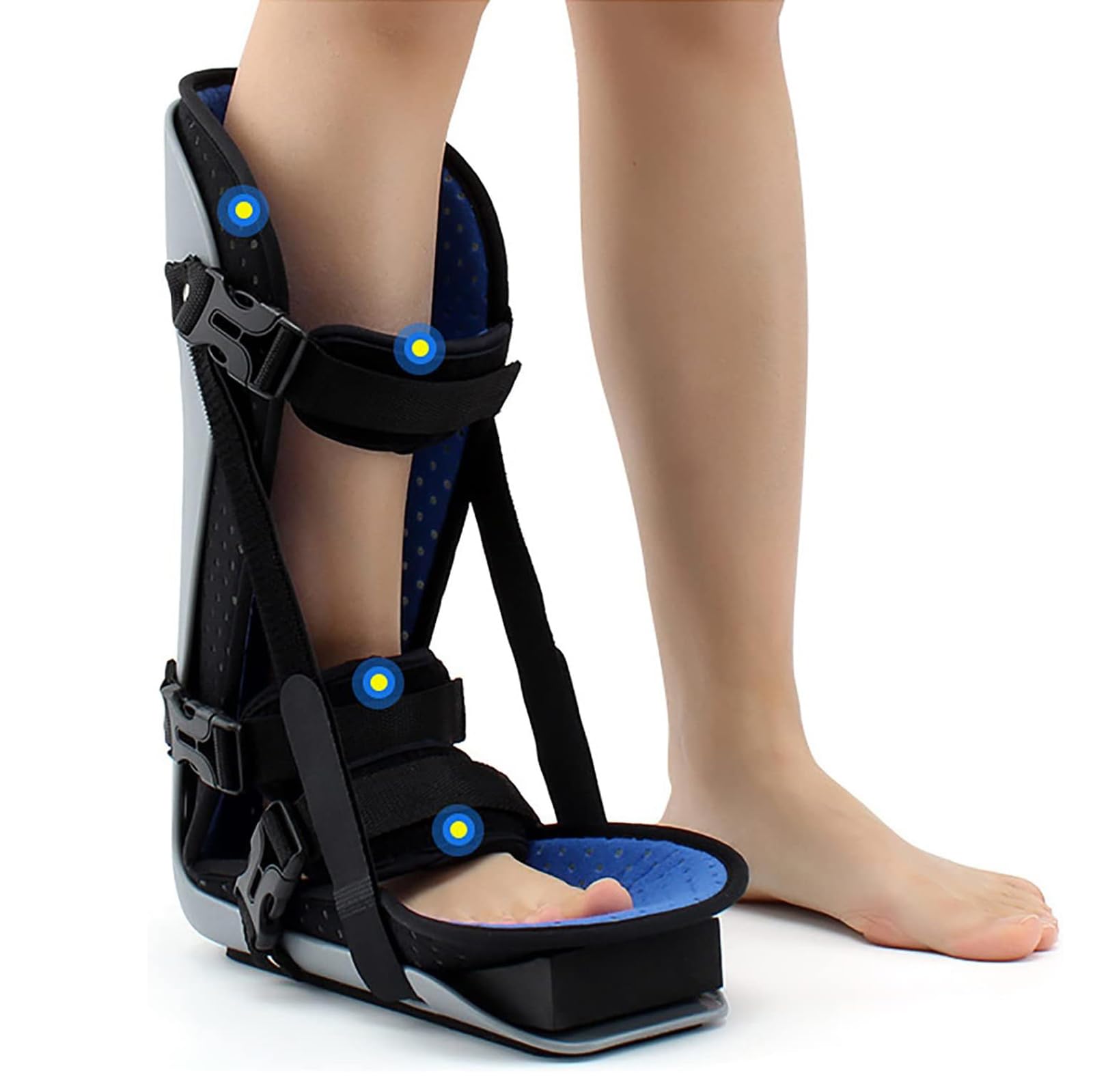 Ortesis para pie caído, Soporte de órtesis de Tobillo Ajustable, Zapatos de corrección de varo de pie para una Mejor Marcha, caída del pie, Fascitis Plantar y tendinitis de Aquiles, M