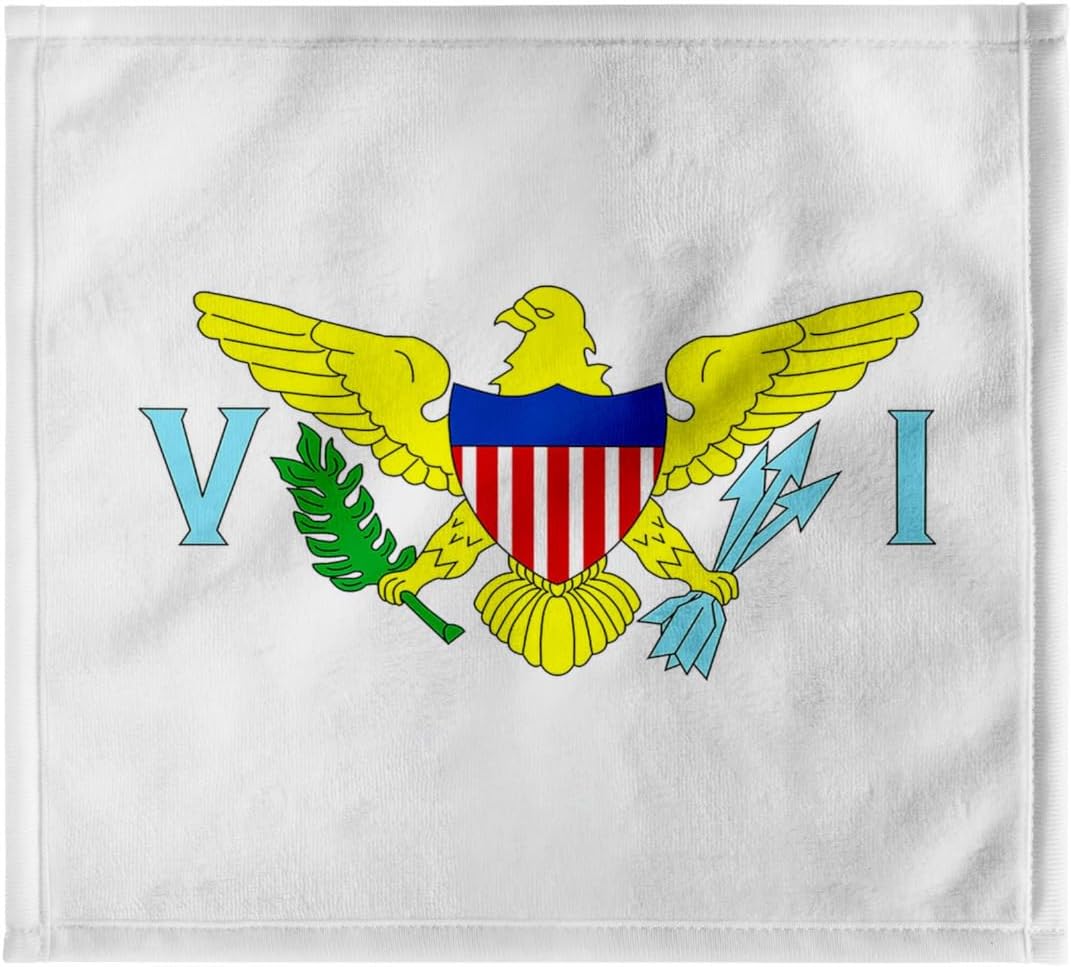 3dRose The Caribbean Flag for the United States Virgin Islands. 22x30 Bath Hand Pool Towel