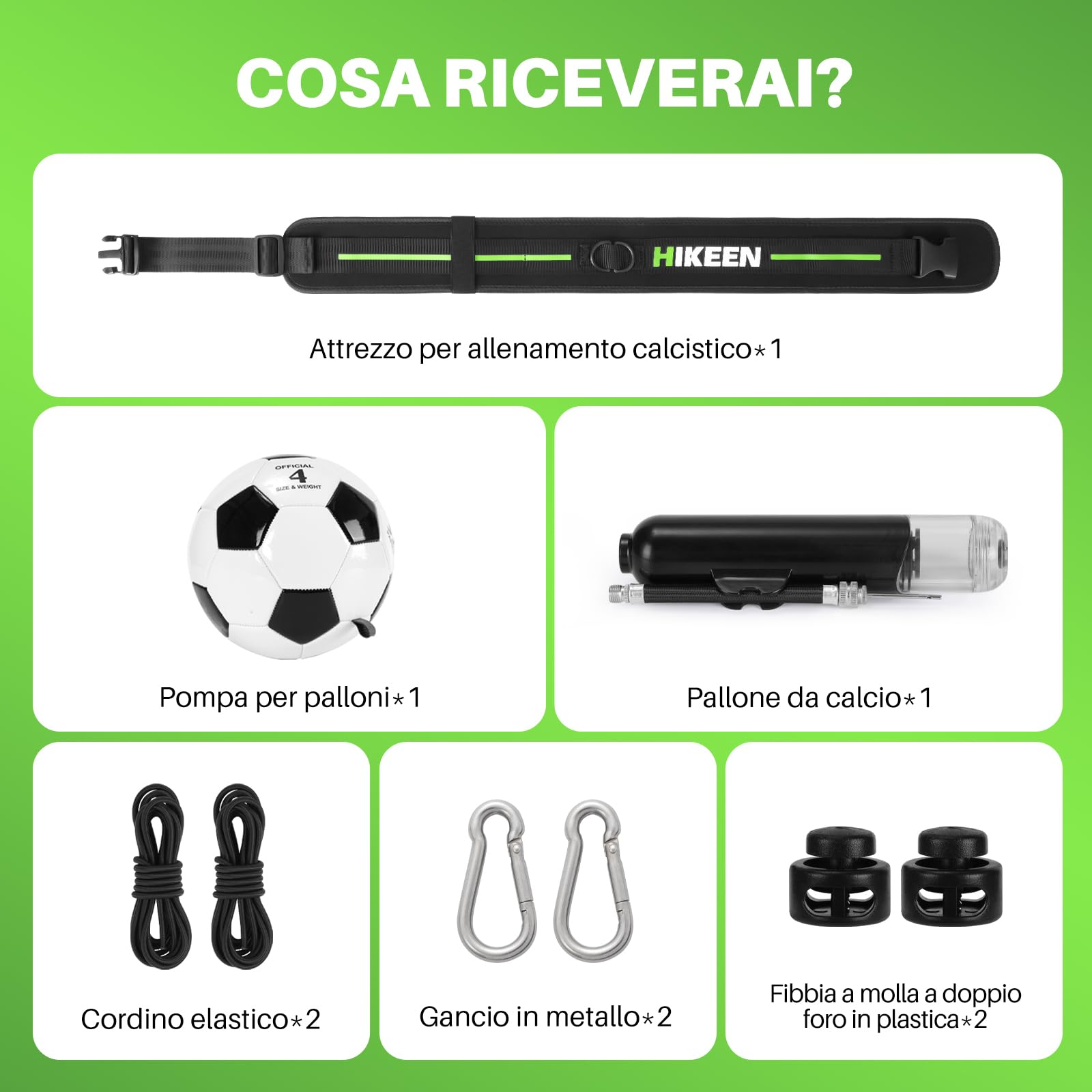 Hikeen Set Tappetino per Allenamento Calcistico