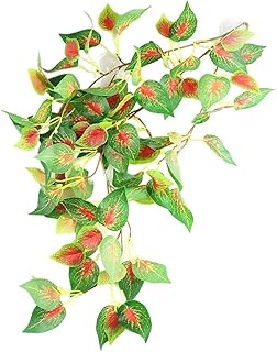 CIYODO Réptil Rattan Paisagismo Terrários De Répteis Decoração De Tanque De Peixes Plantas Falsas Animais De Vidro Em Miniatura Decoração De Paisagem De Répteis Terrário Para Répteis