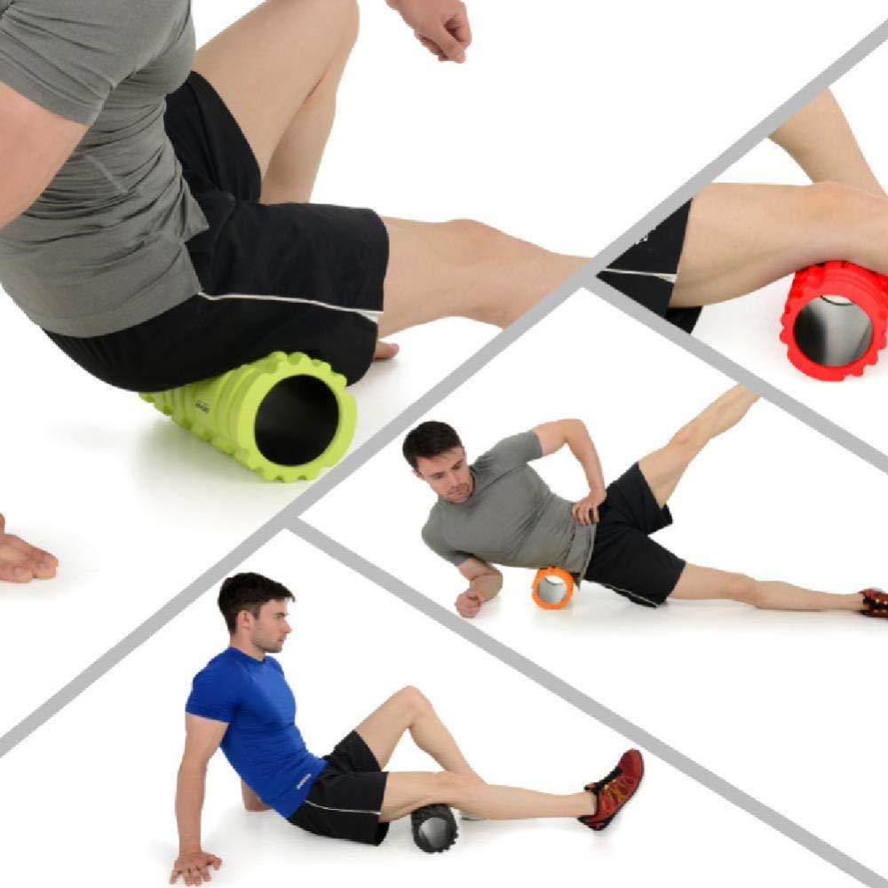 Foam Roller,Faszienrolle Schaumstoffrolle - Beste Triggerpunktleistung Für Die Muskelmassage Instructional EVA Long Size Schaumstoffrolle Für Den Rücken Beinmuskelentlastung,Black