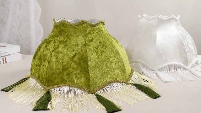 VIHOSE Victorian Scallop Lamp Shade Vintage Large 6