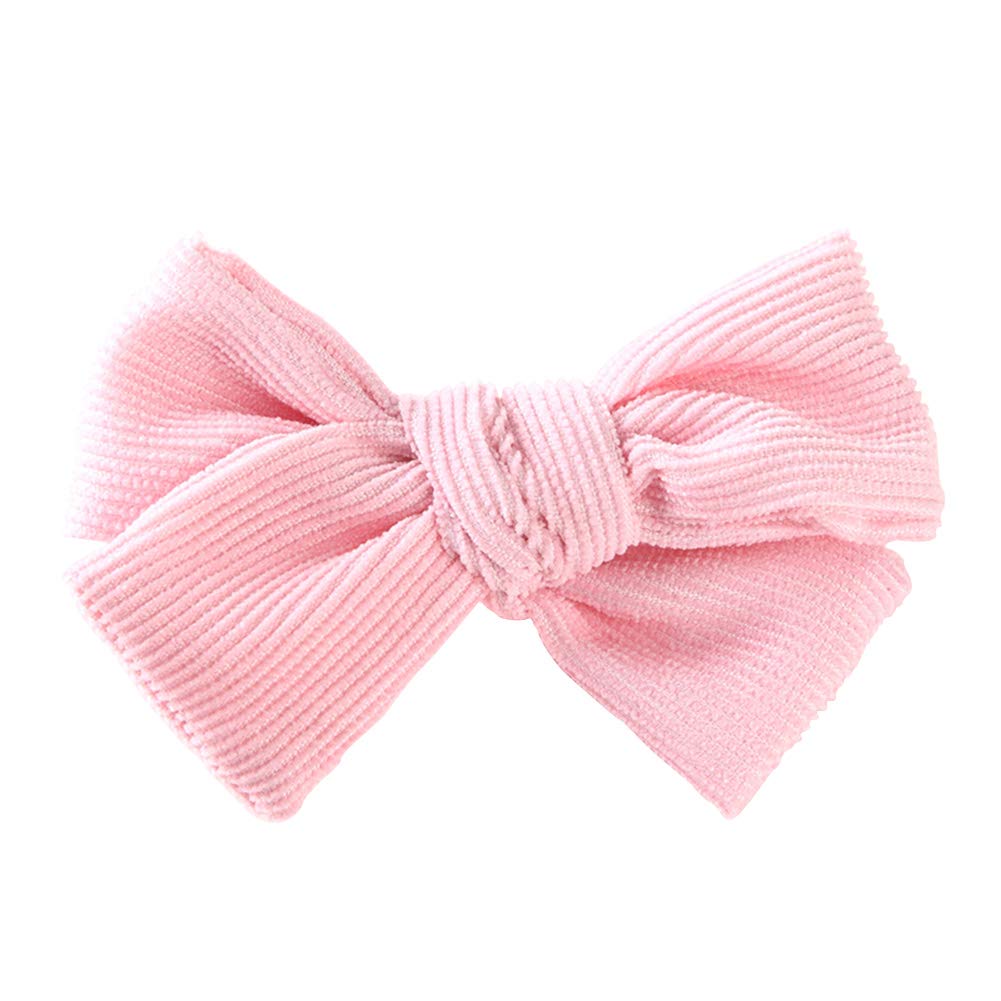 Corduroy Knot Bow Girls Hair Clip Handmade Hair Ornaments for School Girls Barrette Pack of 17pcs (JFNY010)