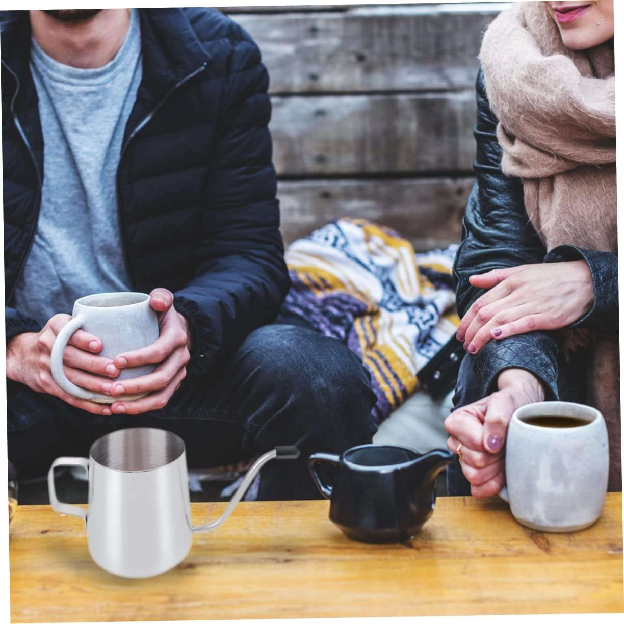 1Pc Stainless Kettle Handmade Long Narrow Mouth Drip Pot for Home and Shop Use Scratch Resistant Finish for Brewing Fresh Coffee