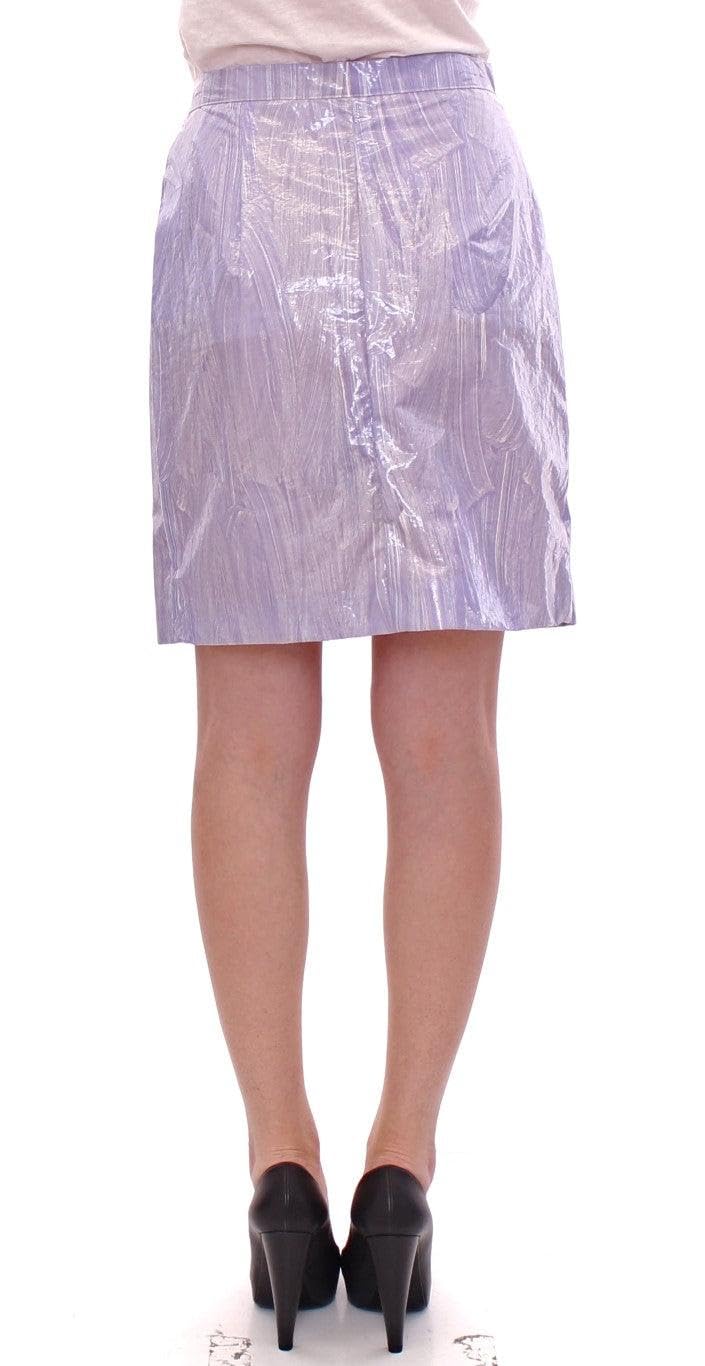 Licia Florio - BEST SELLERS - Purple Viscose Above-Knee Wrap Skirt - IT42|M