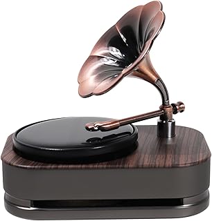 Car Aroma Diffusers Air Fresheners,Vintage Gramophone Style Solar Powered Rotating Aroma Diffusers For Vehicle,Creative Car Interior Accessories