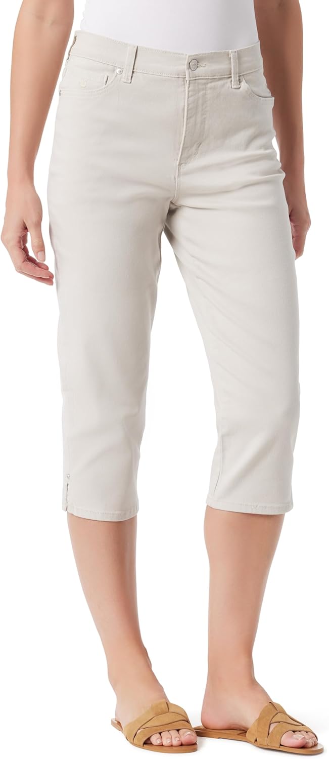 Gloria Vanderbilt Womens Amanda Capri with High Rise Straight Standard