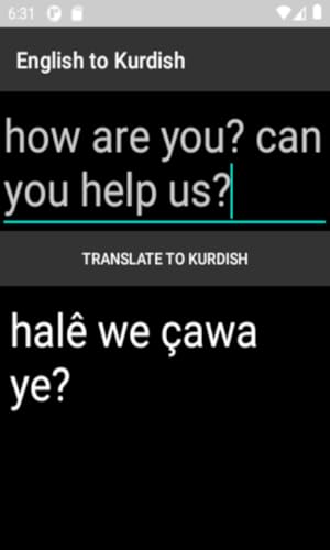 Language Translator English to Kurdish
