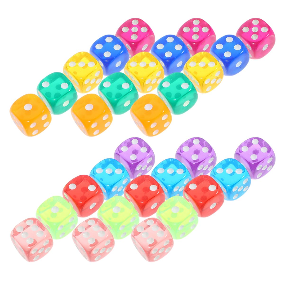 HEMOTON 400 Pièces Dés Transparents de des Jouer aux dés Jeux de dés Outil de de société dés Jouets Accessoires de dés de dés pour Le Accessoires de Acrylique