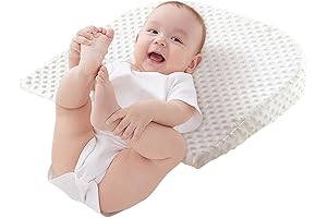 Baby Wedge Pillow: White Blissful Comfort for Optimal Newborn Care