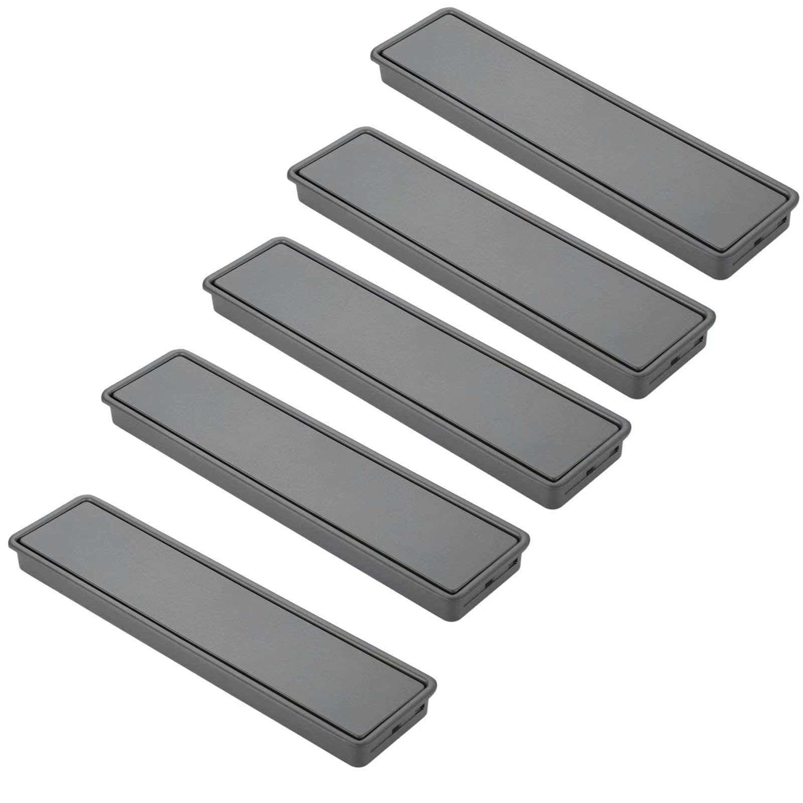 Vakorise Recessed Sliding Door Handles, 5 Pcs Recessed Flush Concealed Pull Handle Zinc Alloy Multicolor Multiple Sizes for Door