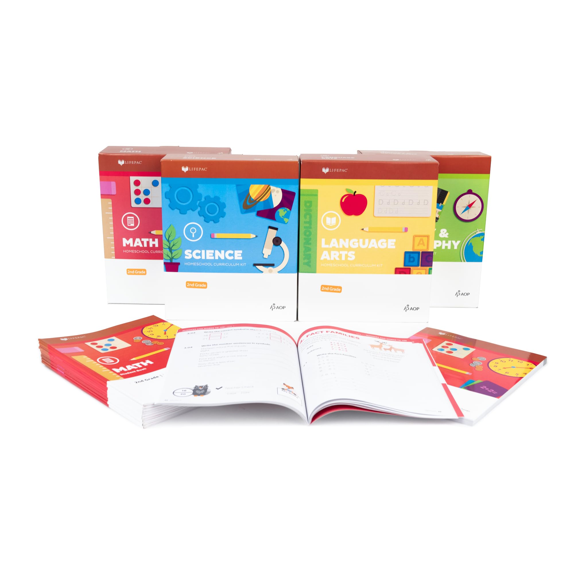 Lifepac Grade 2 manuel scolaire primaire homeschooling math science histoire géo