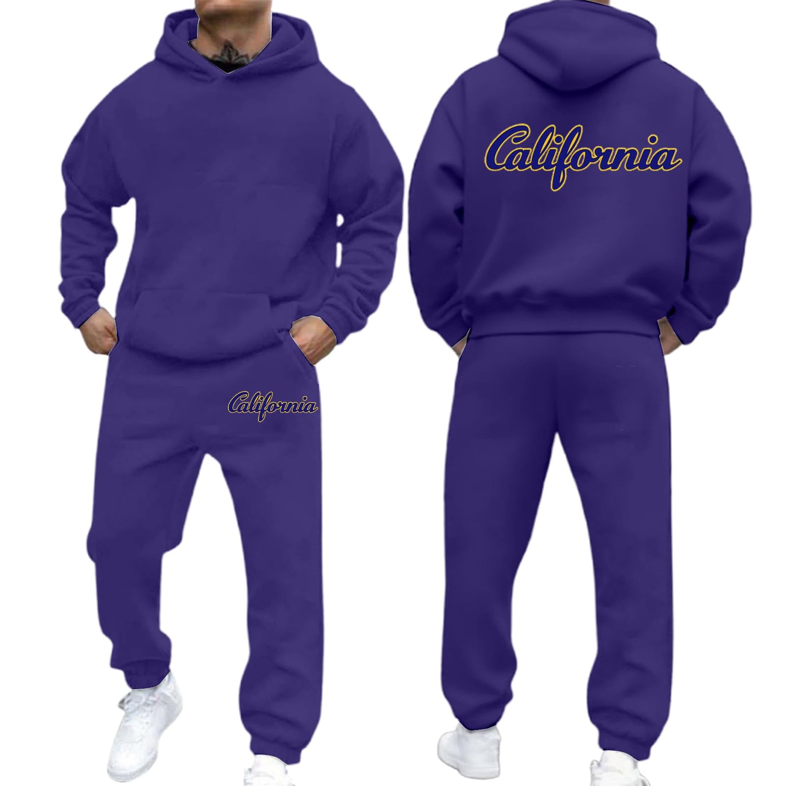 Ensemble sweat à capuche décontracté idéal pour le sport et les loisirs - 8